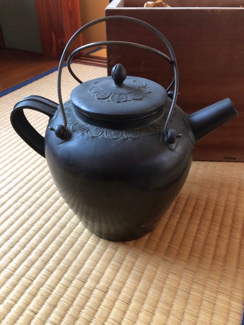 時代　唐銅　水指　浄林造