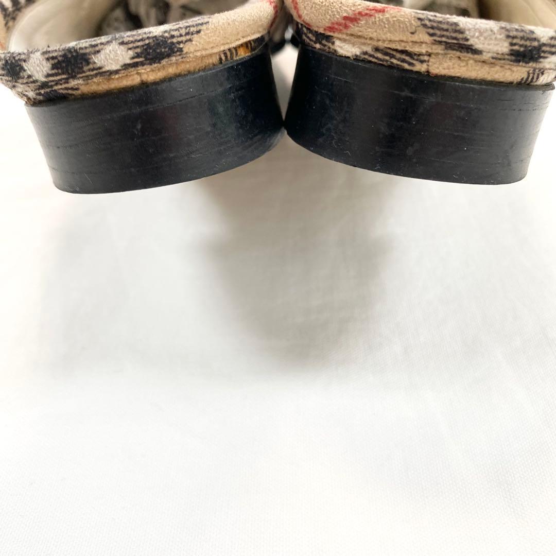 BURBERRY BLUELABEL ノバチェック パンプス ミュール 23cm