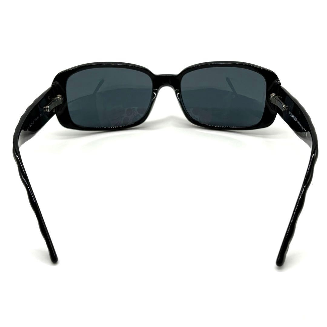 シャネル 5111 カメリア サングラス ブラック プラスチック 美品 正規品