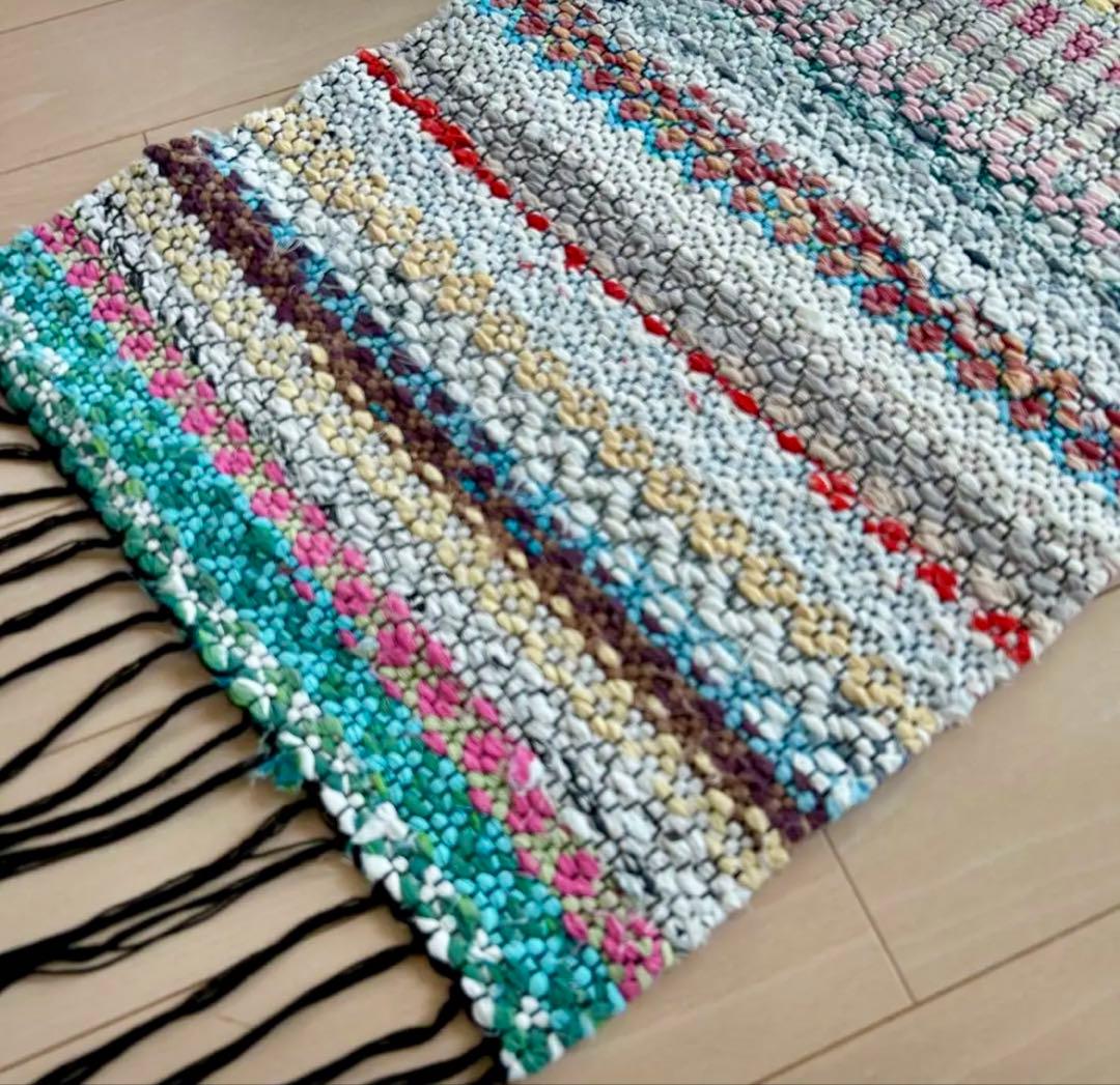 フィンランド　トラースマッタ　裂き織り