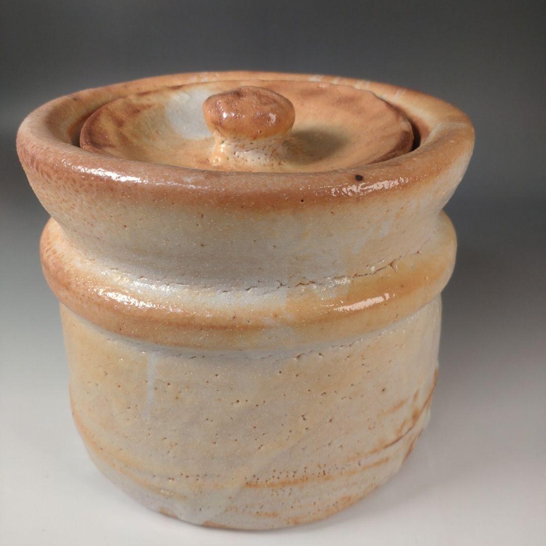 ア208 『菊泉窯　田中源也　作』『志野　水指　共箱』茶道具