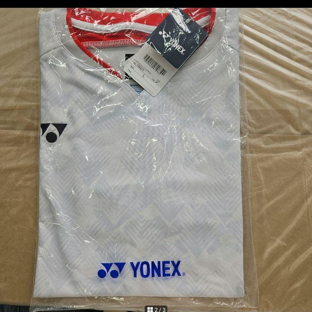 YONEX バドミントン シャツ ホワイト/レッド 10657Y L新品未使用