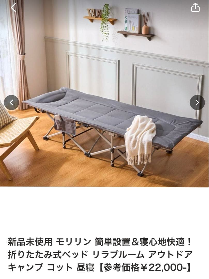 モリリン 簡単設置＆寝心地快適！ 折りたたみ式ベッド リラブルームモリリン