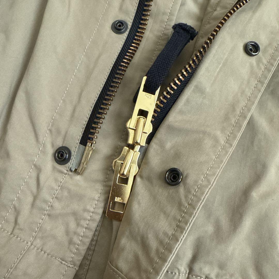 ▪️ザ・リラクス ショートモッズコート 長袖 フード カーキ系 サイズ38