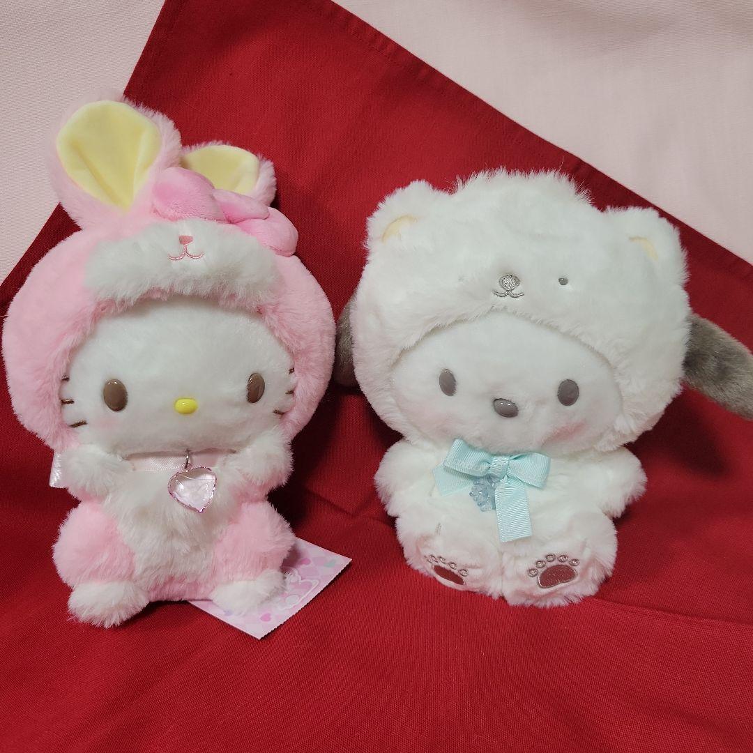 ふわふわ スノーデザイン ポチャッコ・フェアリーラビット キティ ぬいぐるみ