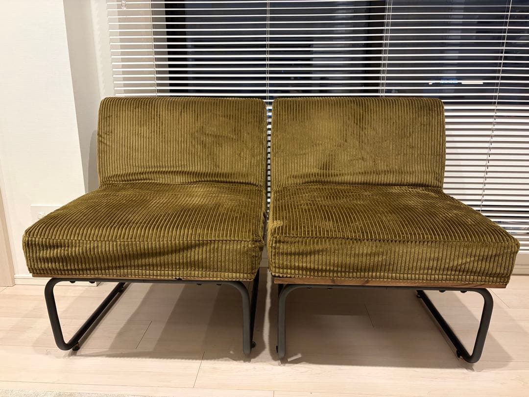 【drive 】WIRY 1人掛けソファ オリーブ