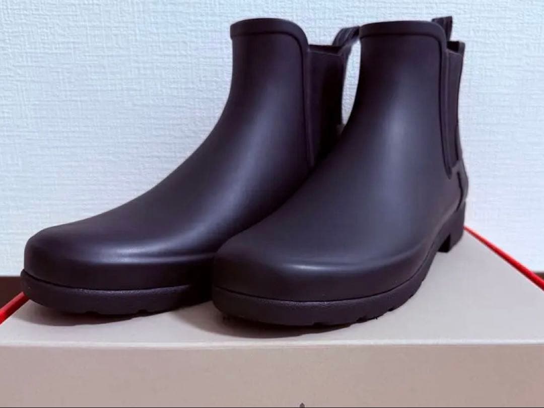 【美品】HUNTER レインブーツ ブラック /UK6/25cm