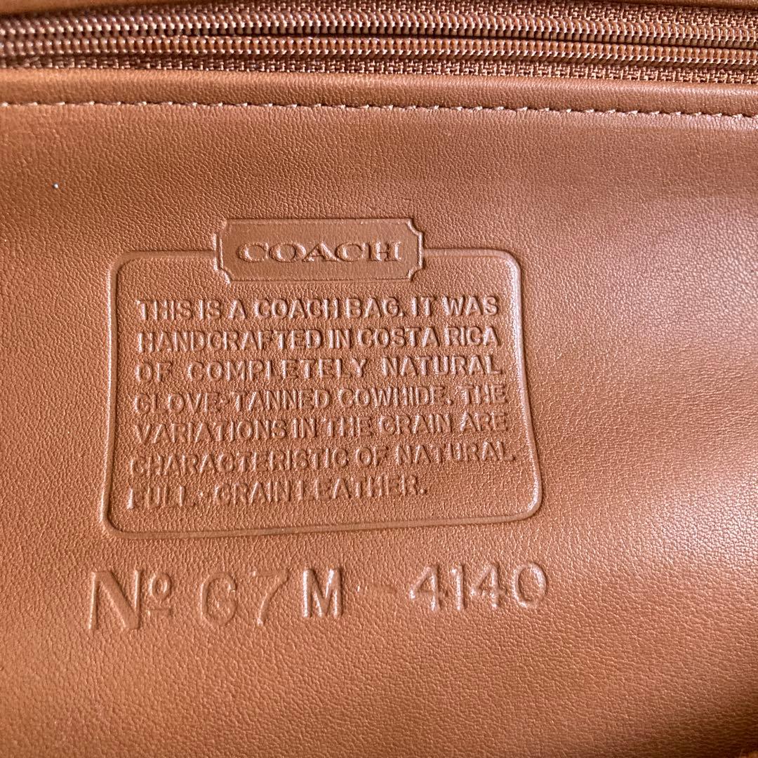 未使用に近い【COACH】オールドコーチ　ショルダーバッグ　レザー　4140