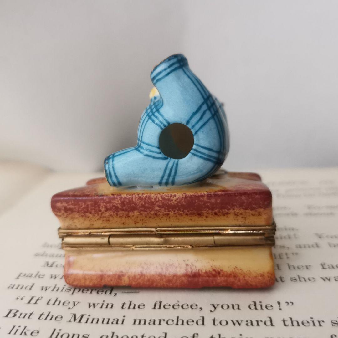 リモージュボックス　テディベアと旅行かばん　フランス製　 小物入れ　ピルケース