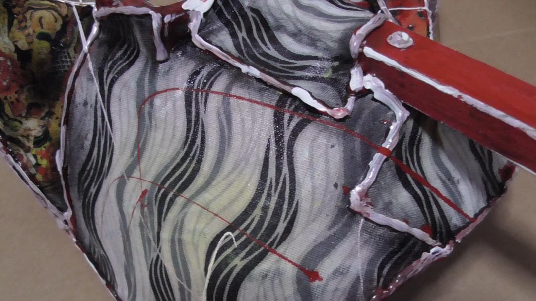 ハンドシールド 溶接面 アーク 和柄 鬼 夏祭り 歌舞伎 勇士 華麗 哀調