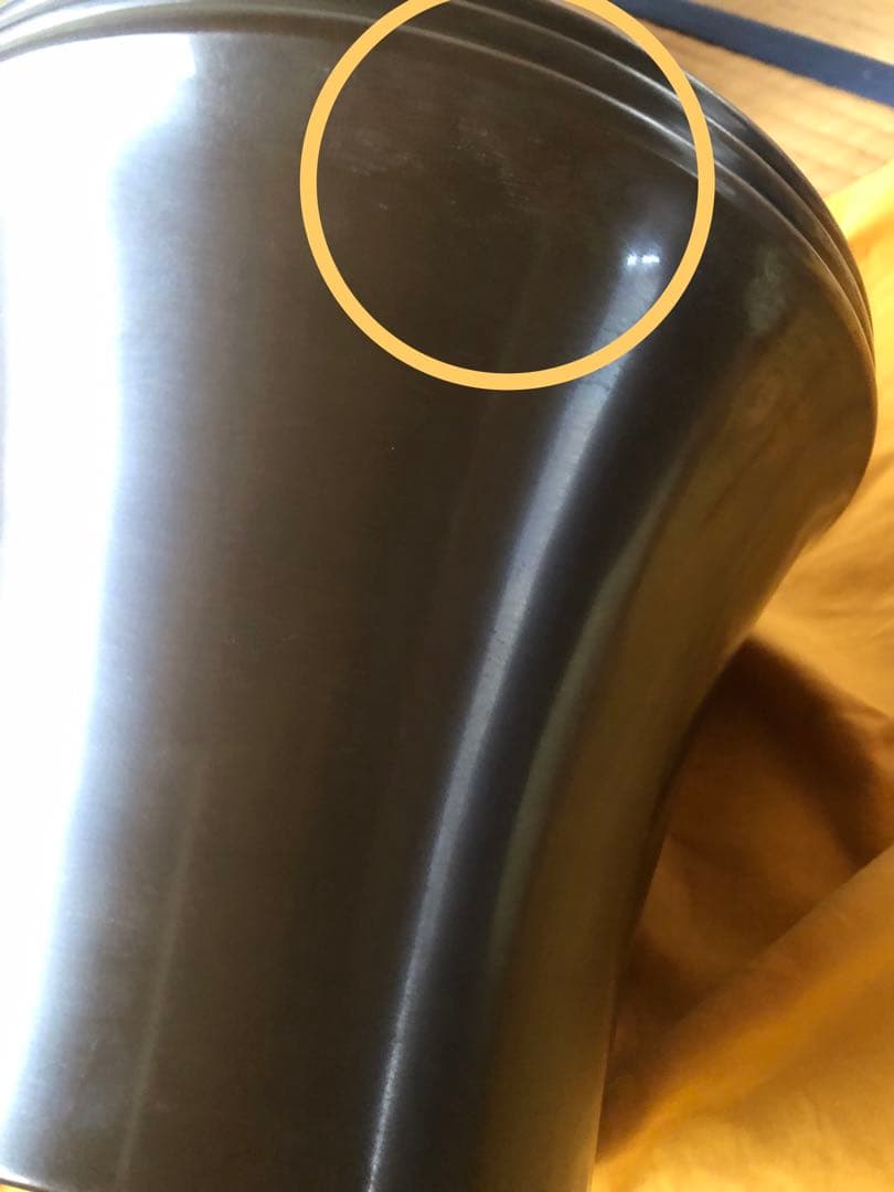 末広水指　南鐐摘　即中斎好　般若勘渓　氏作　共箱入