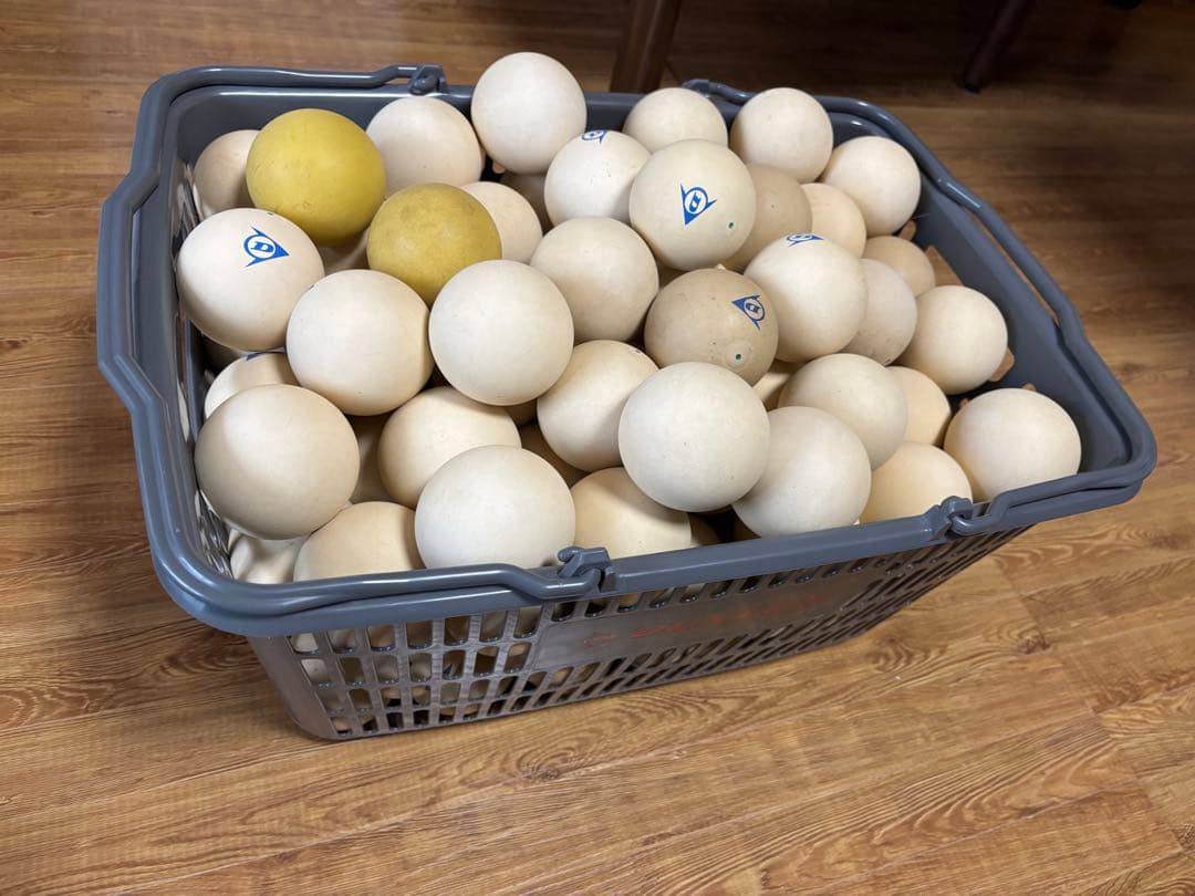ソフトテニスボール （練習球）＋ カゴ