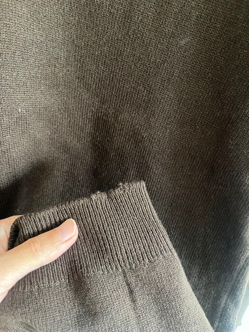 80s Pringle スコットランド製 カシミヤ ニット ブラウン 希少色