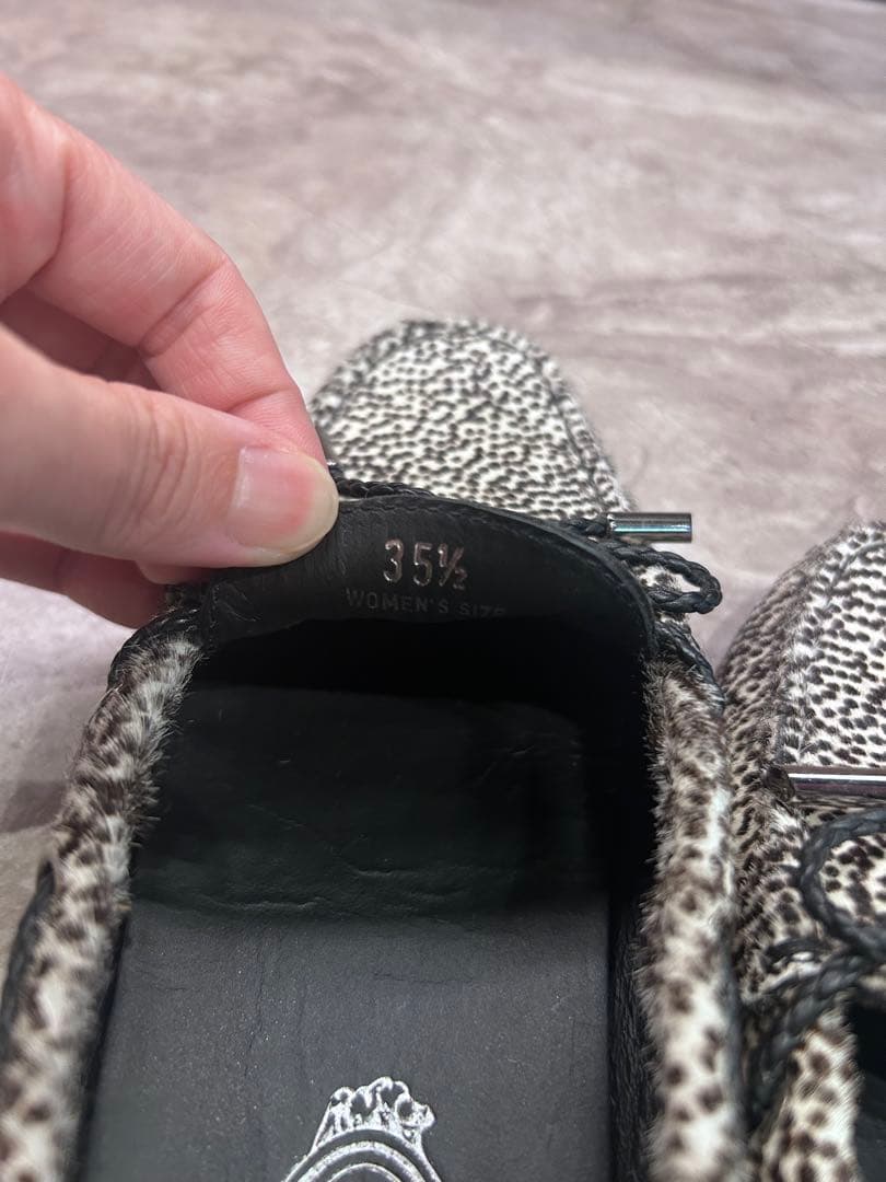 TOD'S ハラコ イントレチャートリボン ドライビングシューズ ローファー