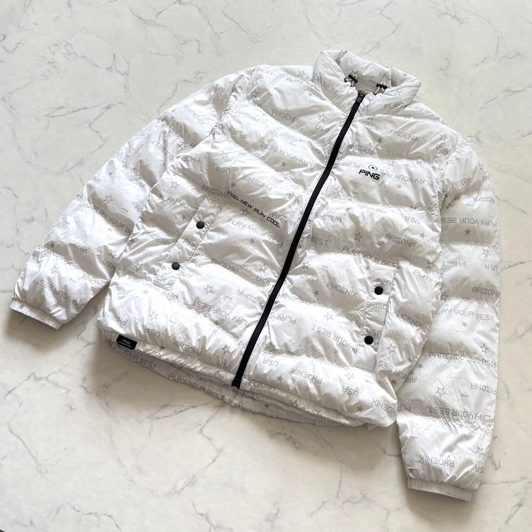 【極美品】 ピン PING 全方向ストレッチ フルジップ 中綿ブルゾン LL