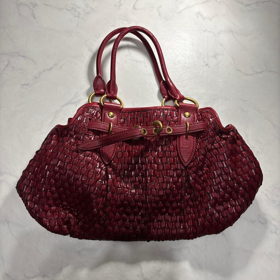 miumiu レザー ハンドバッグ イントレ アバンチュール