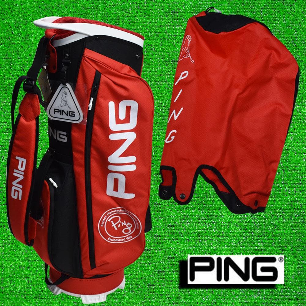 PING GOLF ピン ゴルフ 軽量キャディバッグ９.５型【レッド】新品！