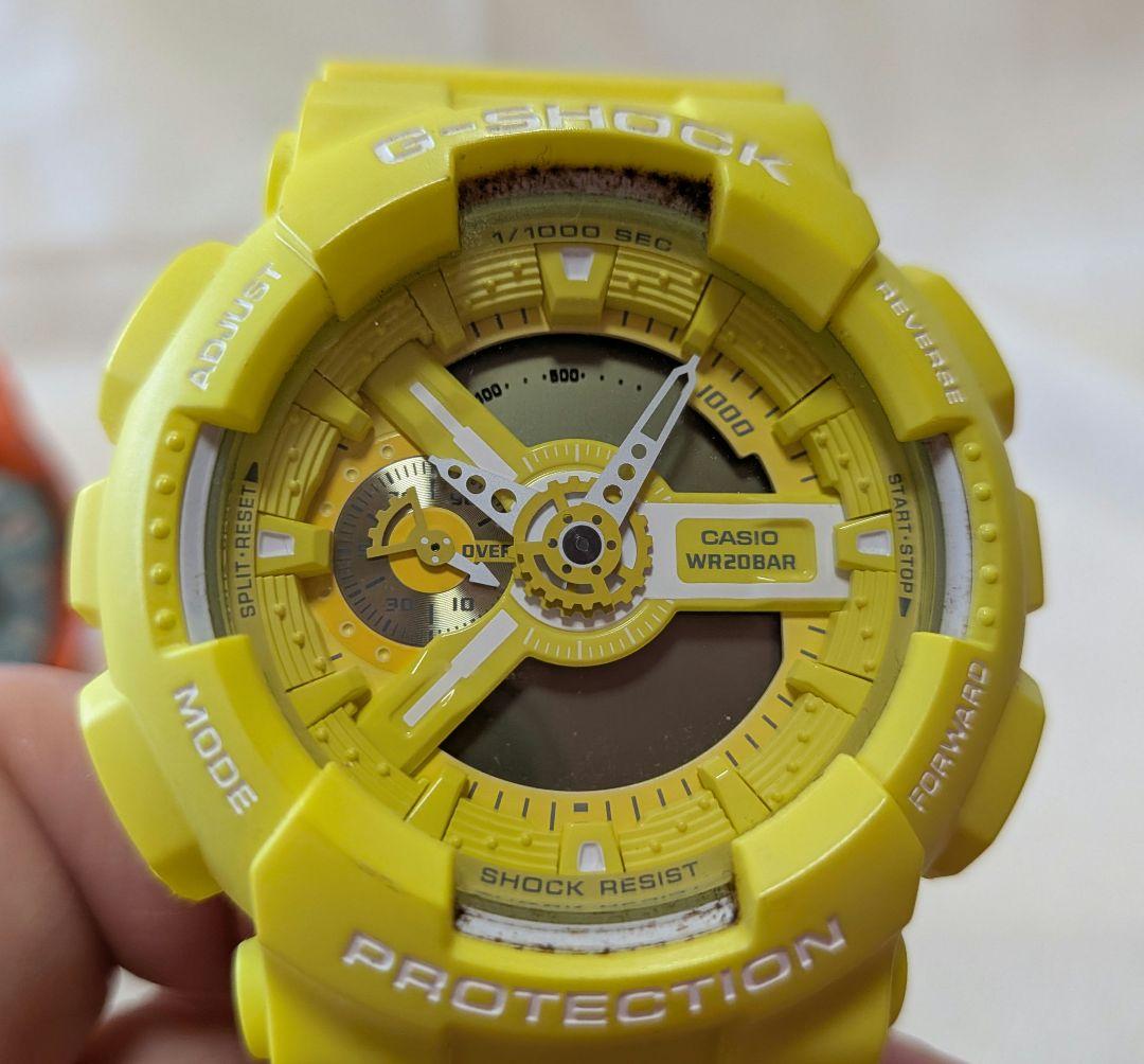 よ*こ様 【非稼働】G-SHOCK イエロー、オレンジ 腕時計(デジタル) 2台