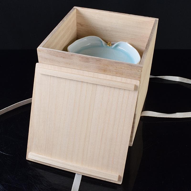 和食器　加藤洋二作　氷裂皿　五客　共箱　D　R8094B