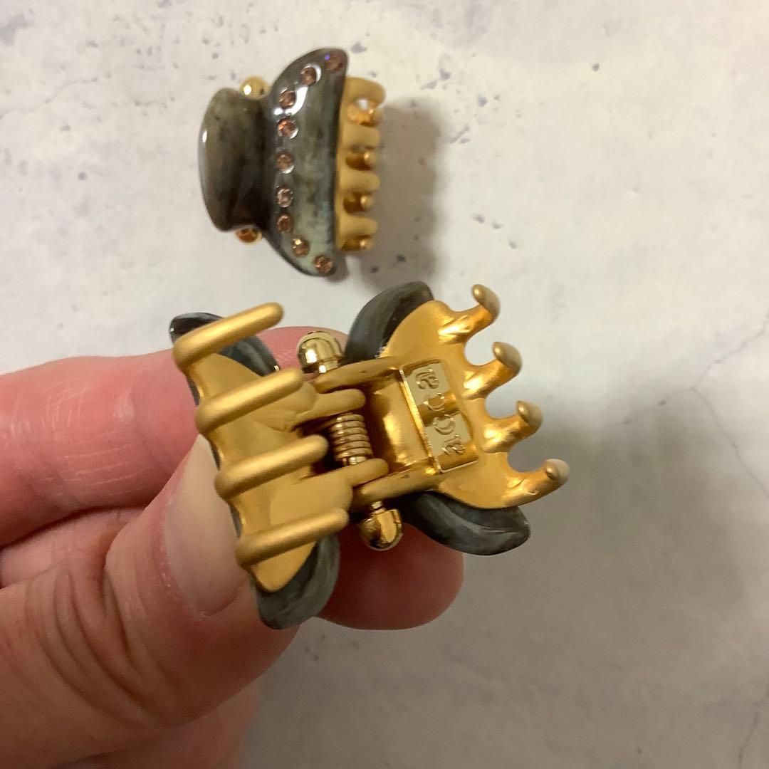 アッカ acca ティアラ ミニクリップ 同色2個セット ブラウンマーブル