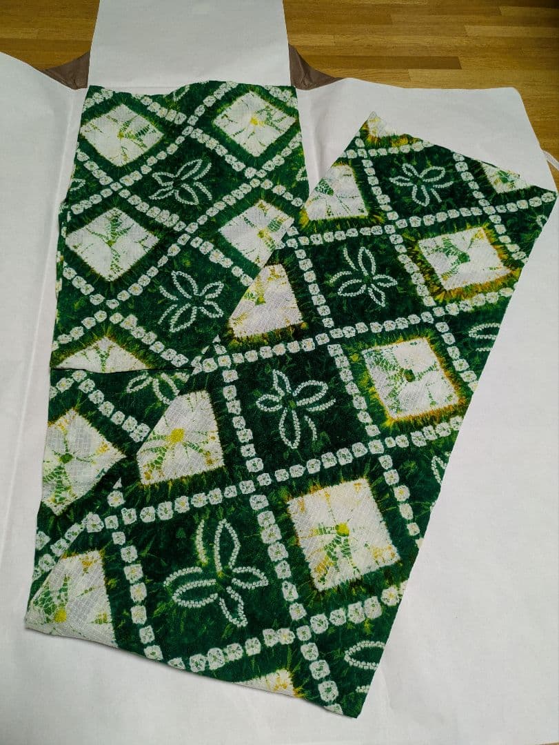 絞り浴衣　綿紅梅