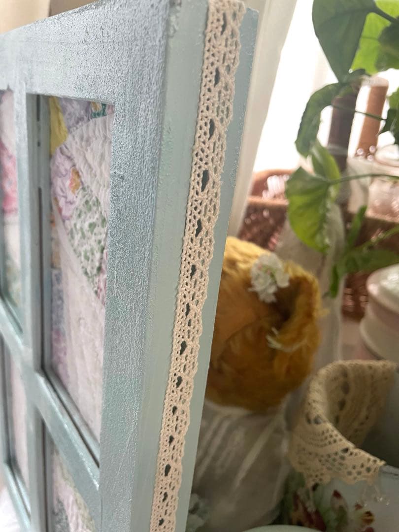 専用です♡アンティークキルト窓枠フレームリバーシブル·͜· ♡