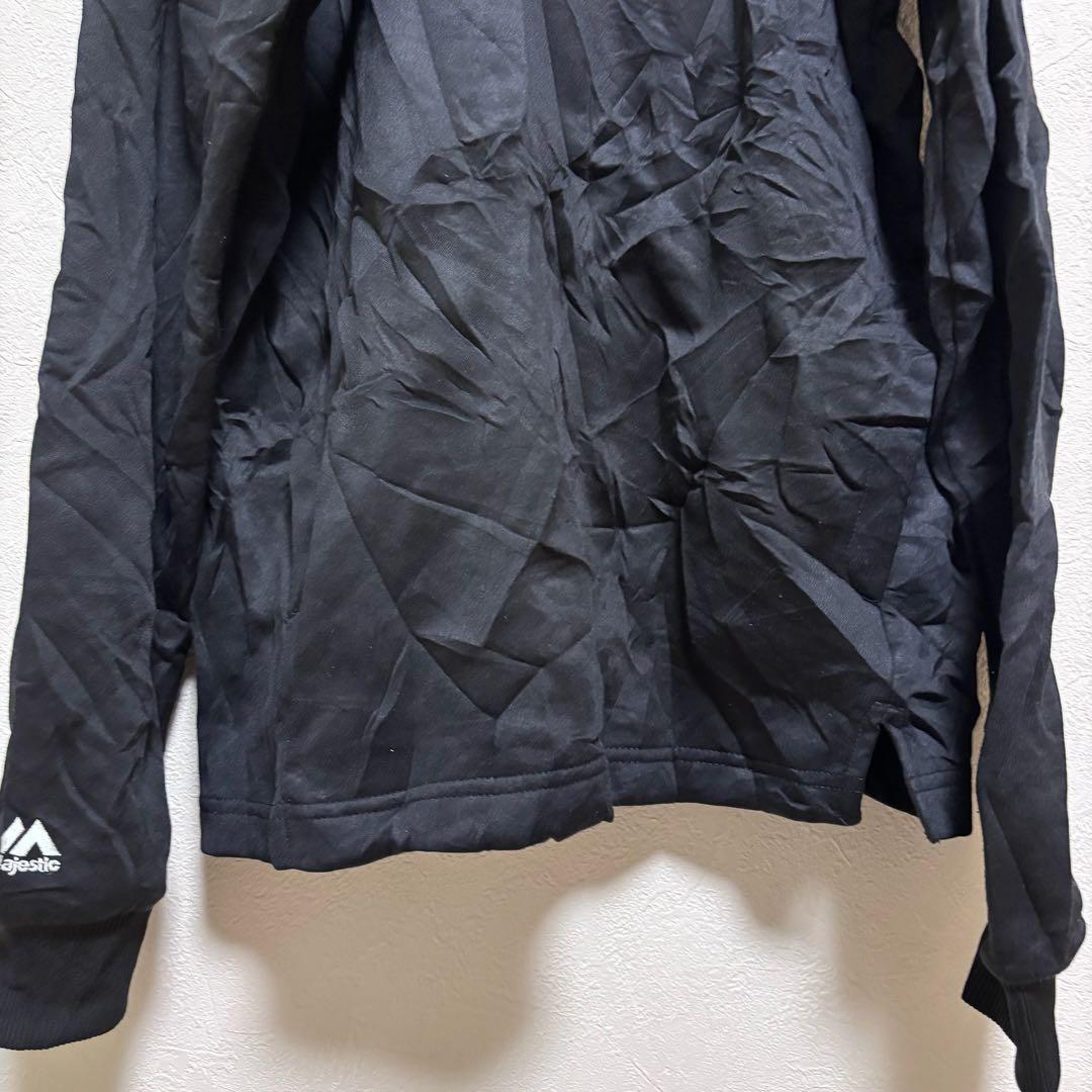 希少　パーカー　ウォームアップウェア ハーフジップ　海外古着【M】ブラック