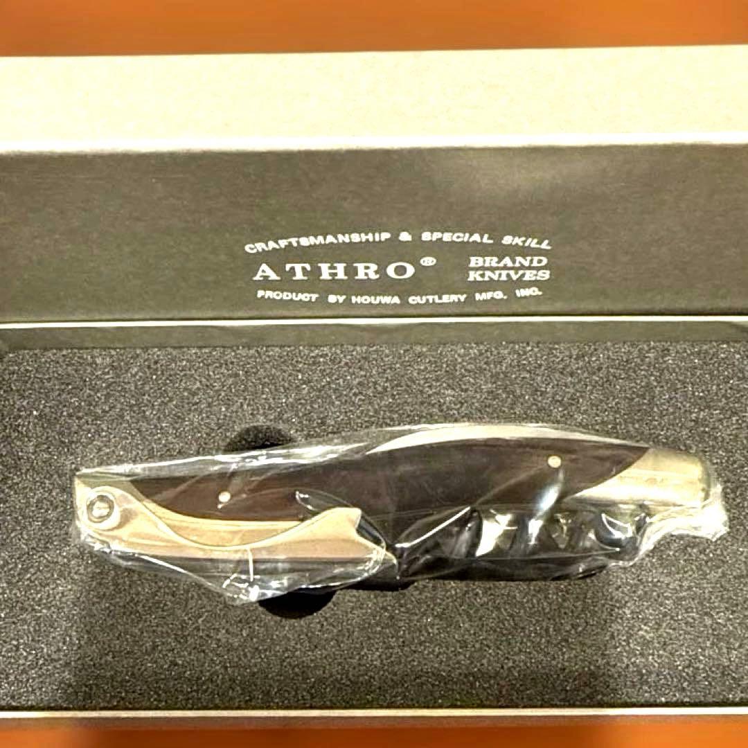 ATHRO アスロソムリエナイフ 左利き用 黒檀ハンドル 日本 製 未使用