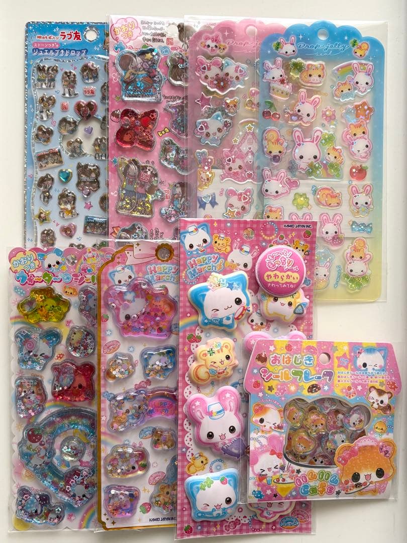 正規品 KAMIO 完売品 シール ハッピーマーチ フワフワらびちゃん ボンボン