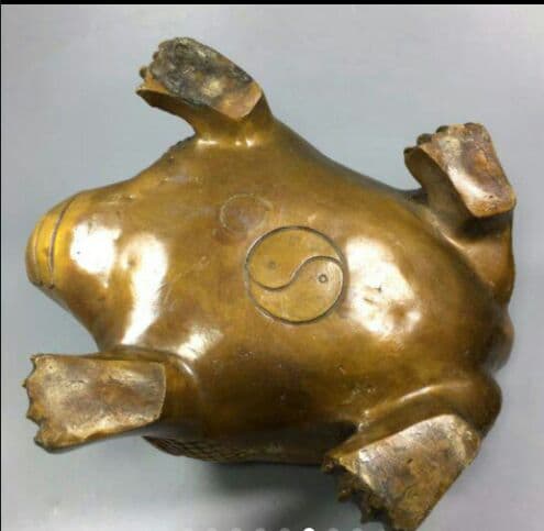 真鍮の龍亀香炉八卦子母亀置物