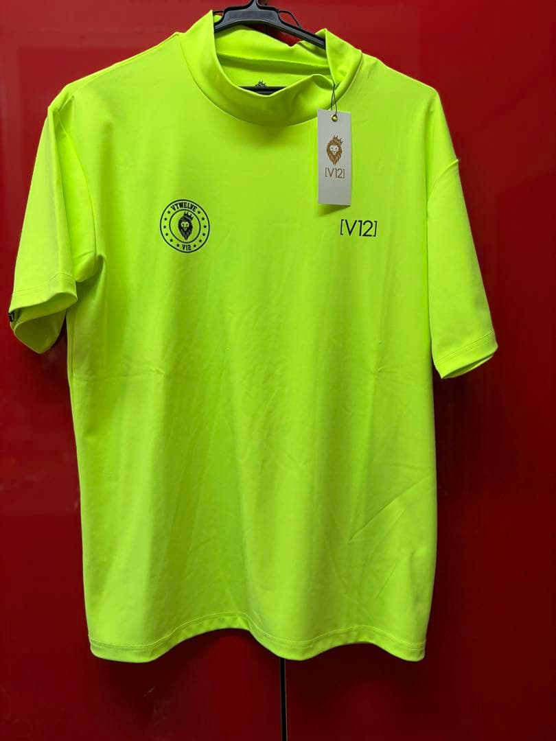 【未使用・タグ付】V12 ゴルフ モックネック イエロー Lサイズ
