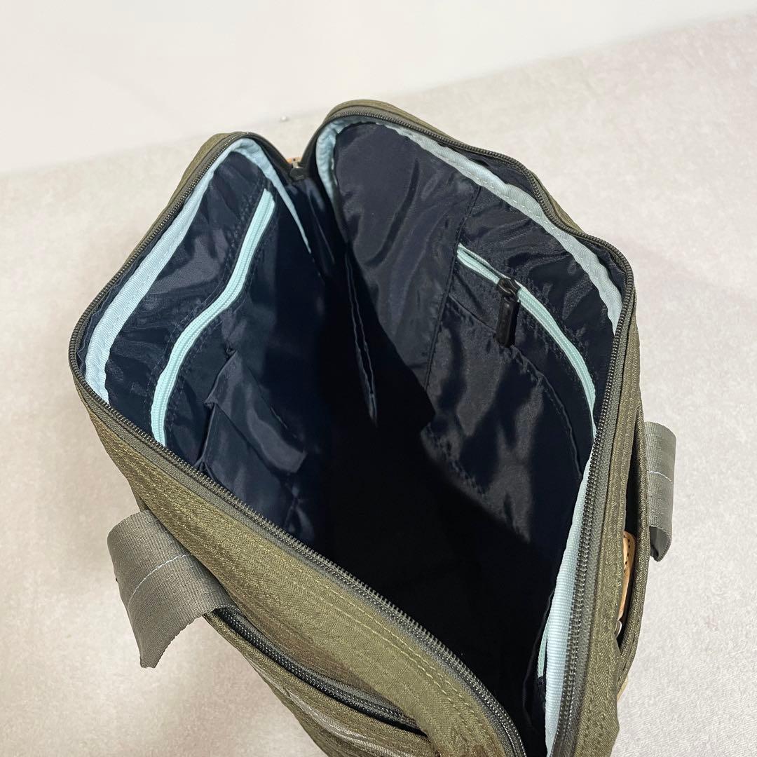 【極美品】ポールスミス ブリーフケース 2way オリーブ ナイロン×レザー