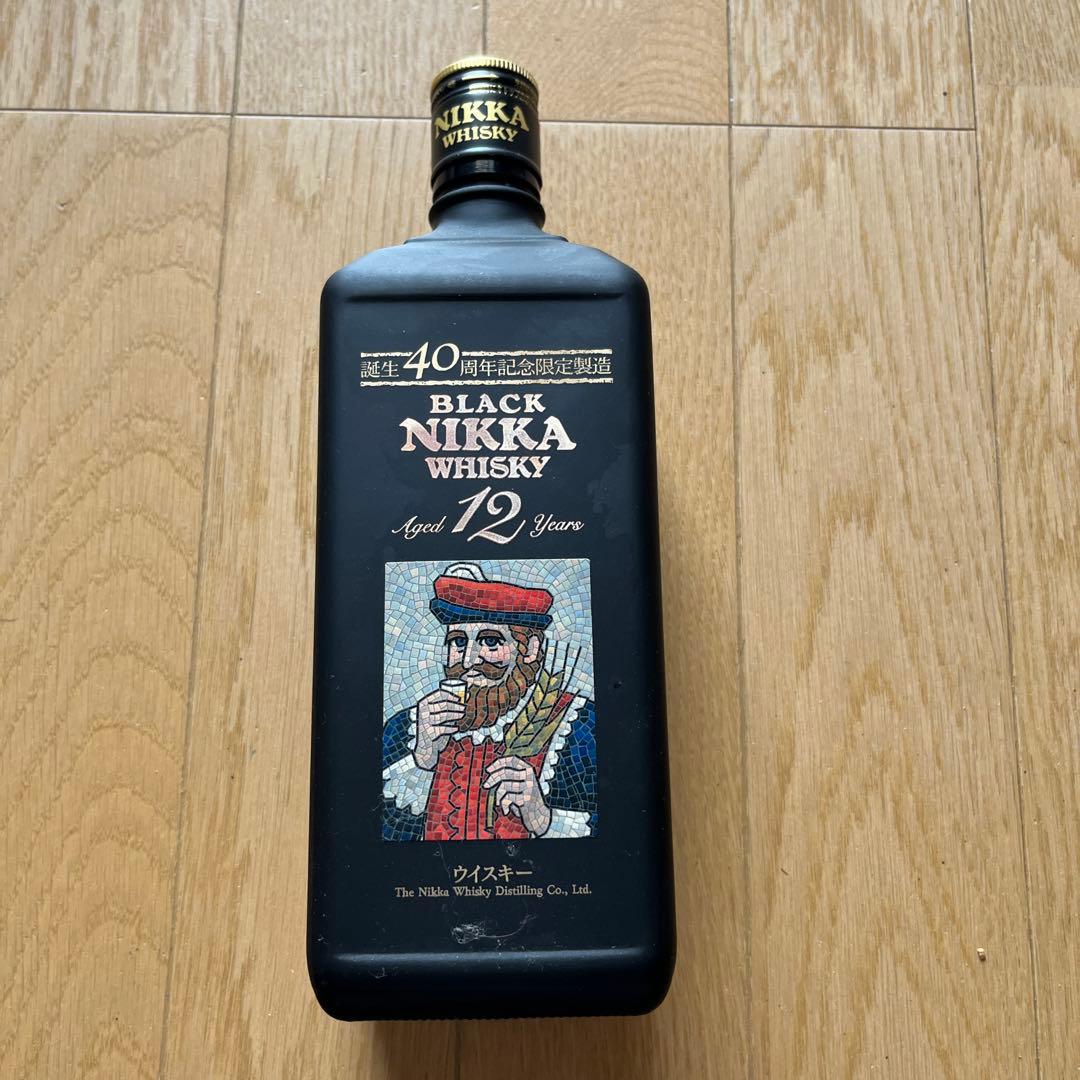 BLACK NIKKA WHISKY 12年 720ml 40周年記念限定 空瓶