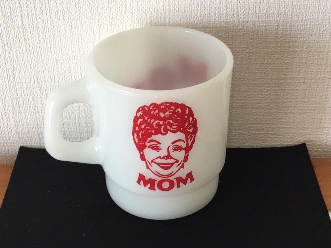 ファイヤーキング FIRE KING ビンテージ マグカップ MOM レア 希少