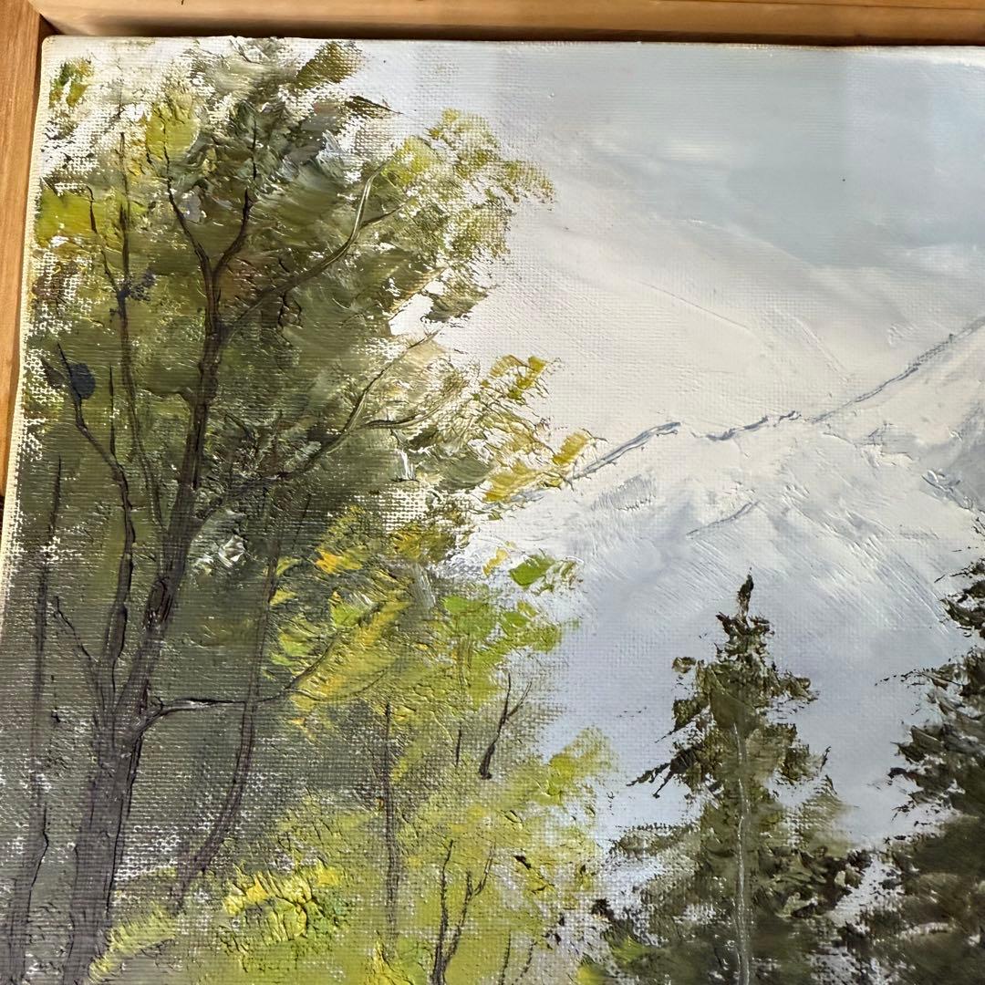 絵画 向井潤吉 乗鞍岳 風景画 油絵 油彩 F6号 直筆 サイン入り