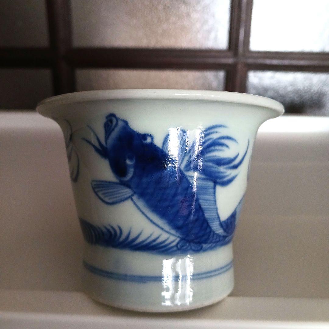 古伊万里　染付　鯉