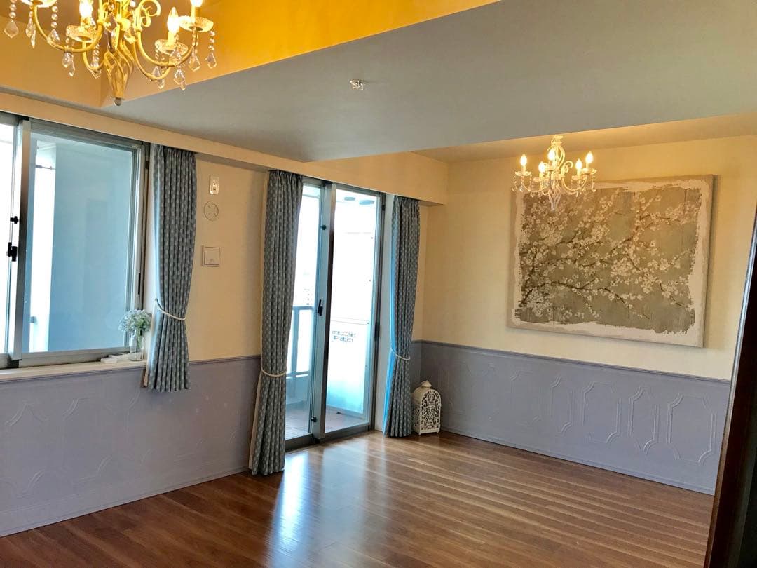 送料込み❣️早物勝ち❣️大幅値下げ！‼️サラグレース　グレー背景の桜装飾画