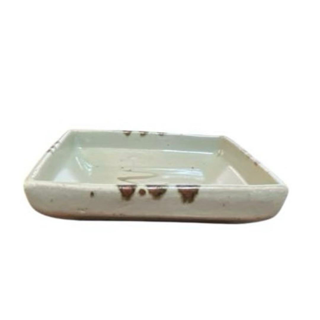 十三代 中里太郎右衛門陶房 唐津焼 角皿 2枚セット イチョウ 松 共箱付