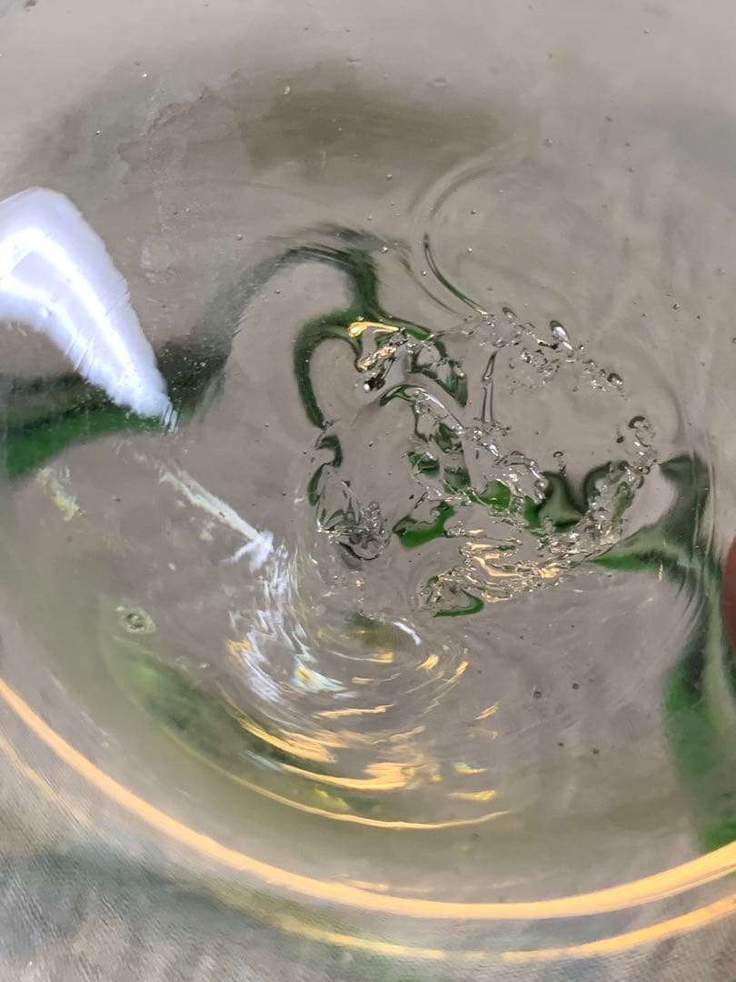 大正　レトロ　金魚鉢　美品　吹きガラス