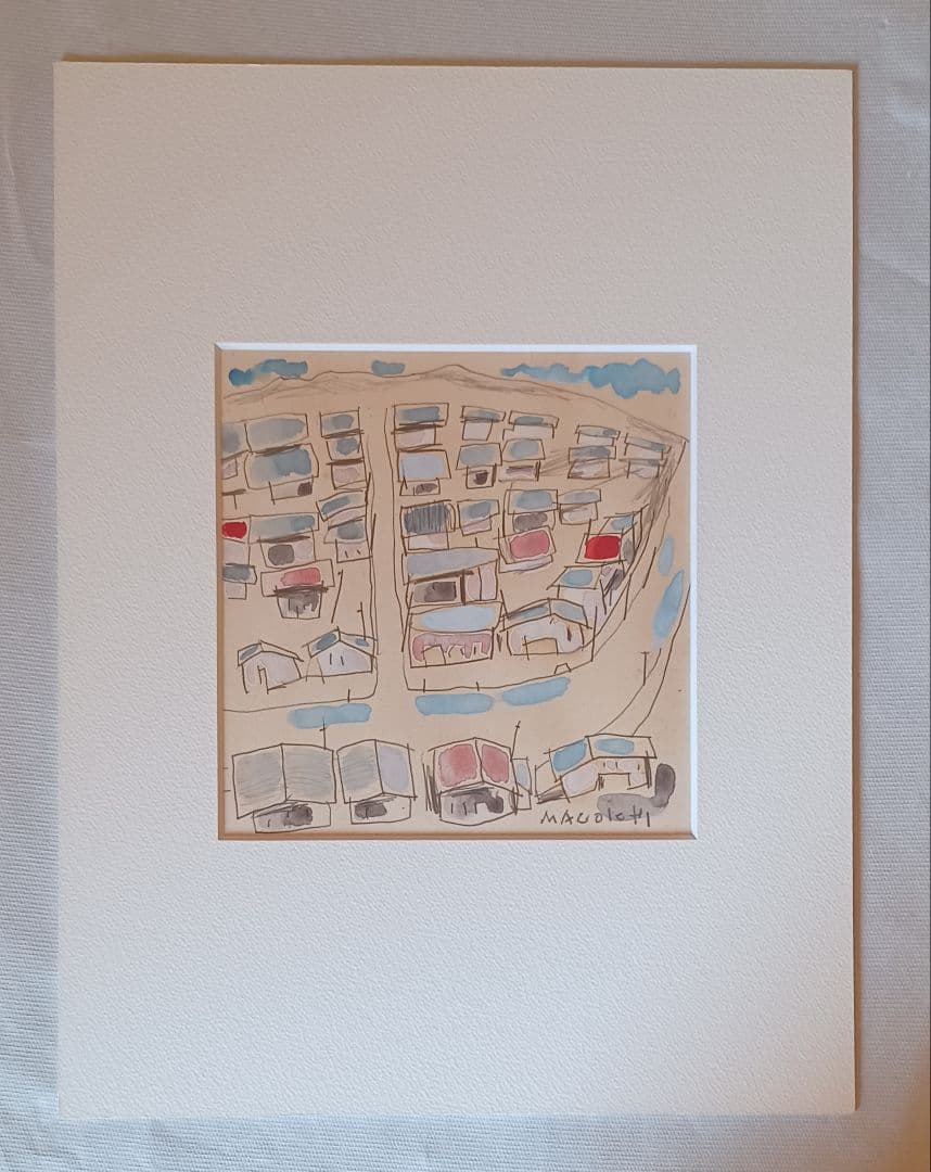 【希少・真作】串田孫一　水彩・鉛筆（紙）