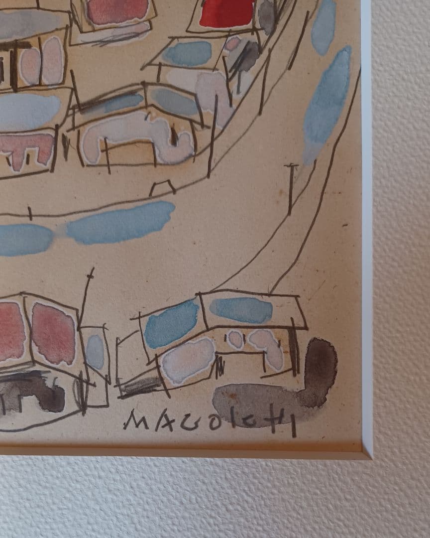 【希少・真作】串田孫一　水彩・鉛筆（紙）