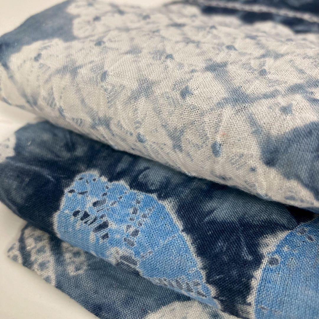 つ*ね様 有松絞り 木綿 浴衣 素敵な染め 着物 U-5856