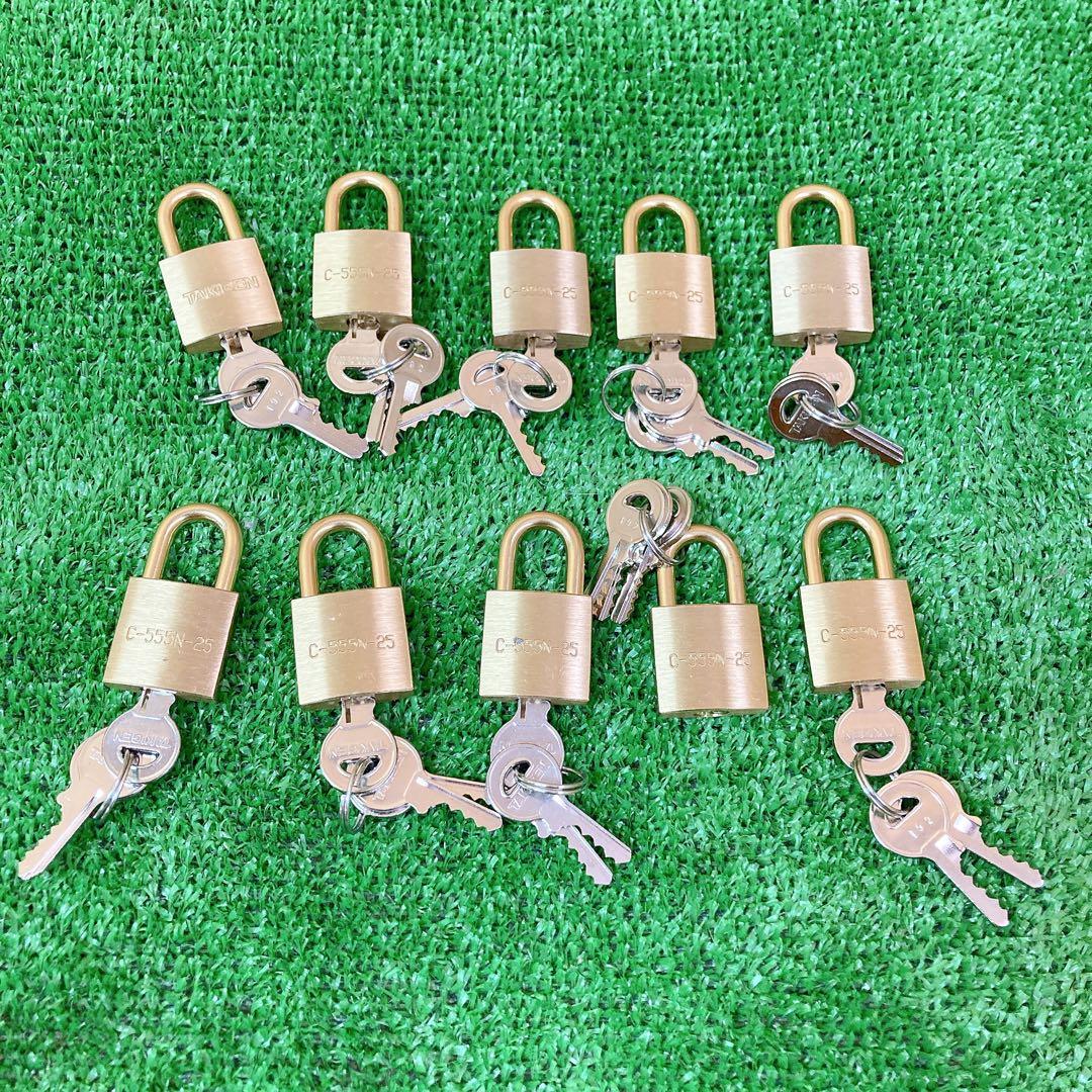 TAKIGEN 南京錠　10個セット　c-555n-25 幅25 φ4.5