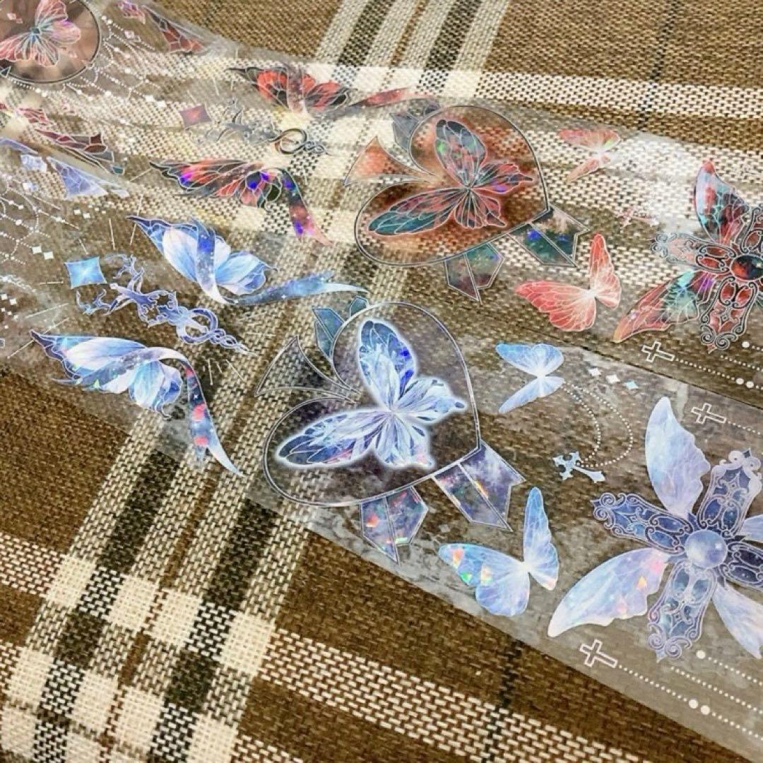 【切売】装飾 蝶 海外マステ petテープ