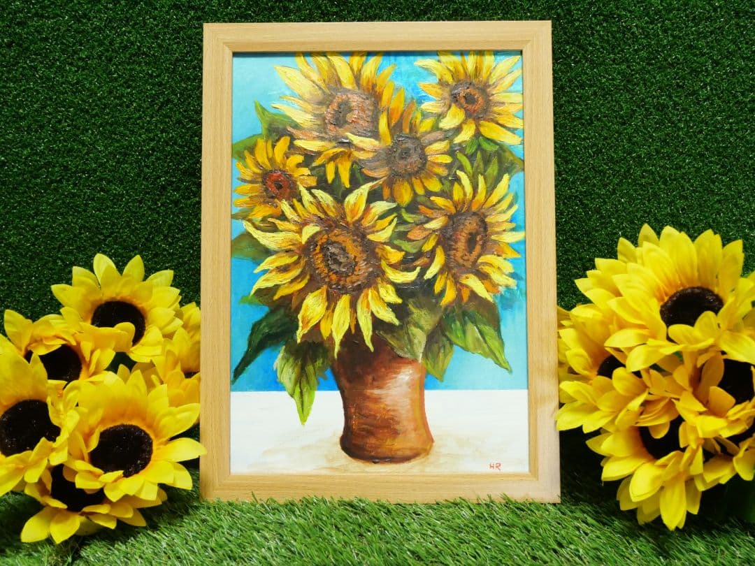 油絵 絵画 【sunflower】