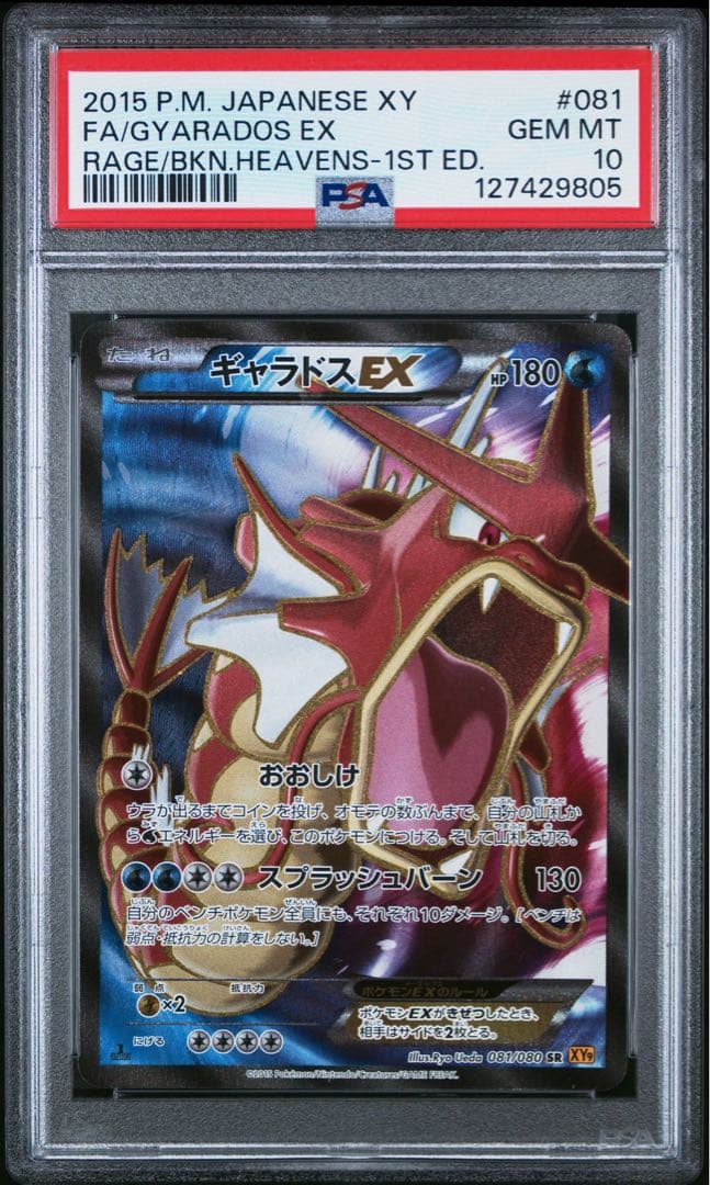 【PSA10】ギャラドスEX SR XY9 破天の怒り 081/080