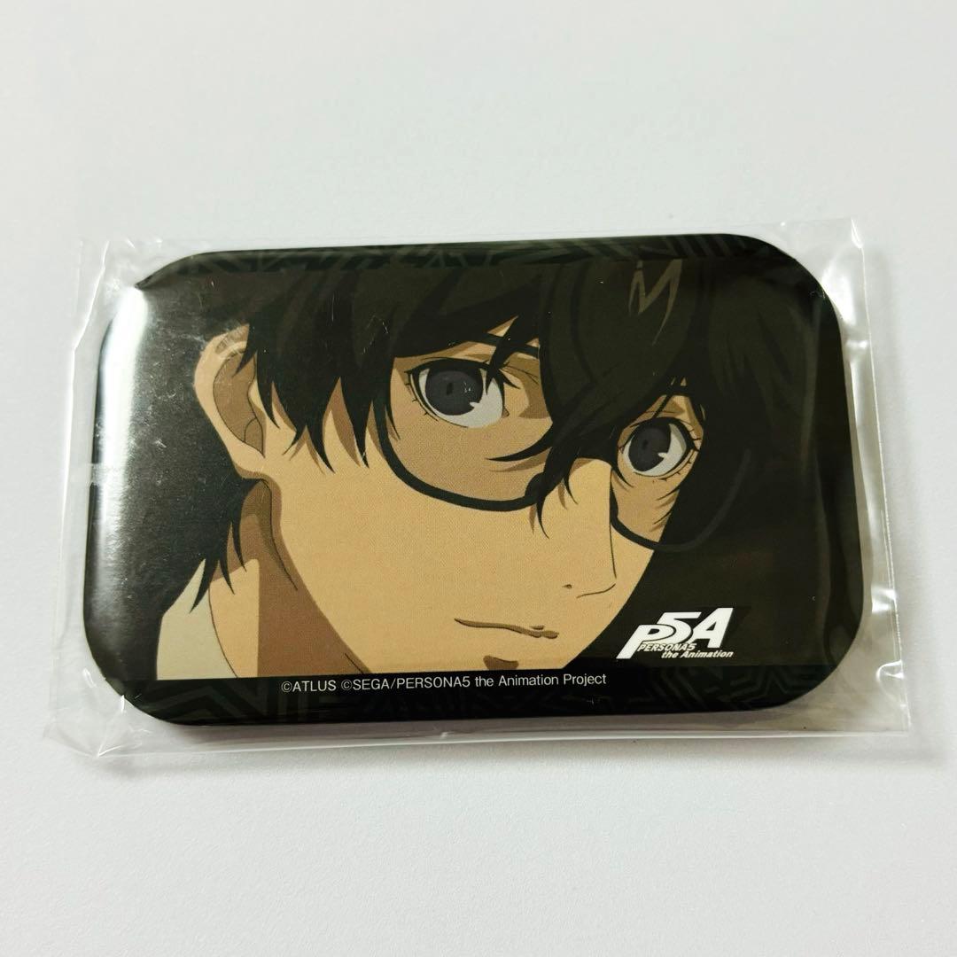 ペルソナ5 箱クエスト スクエア缶バッジ 主人公 雨宮蓮 ジョーカー