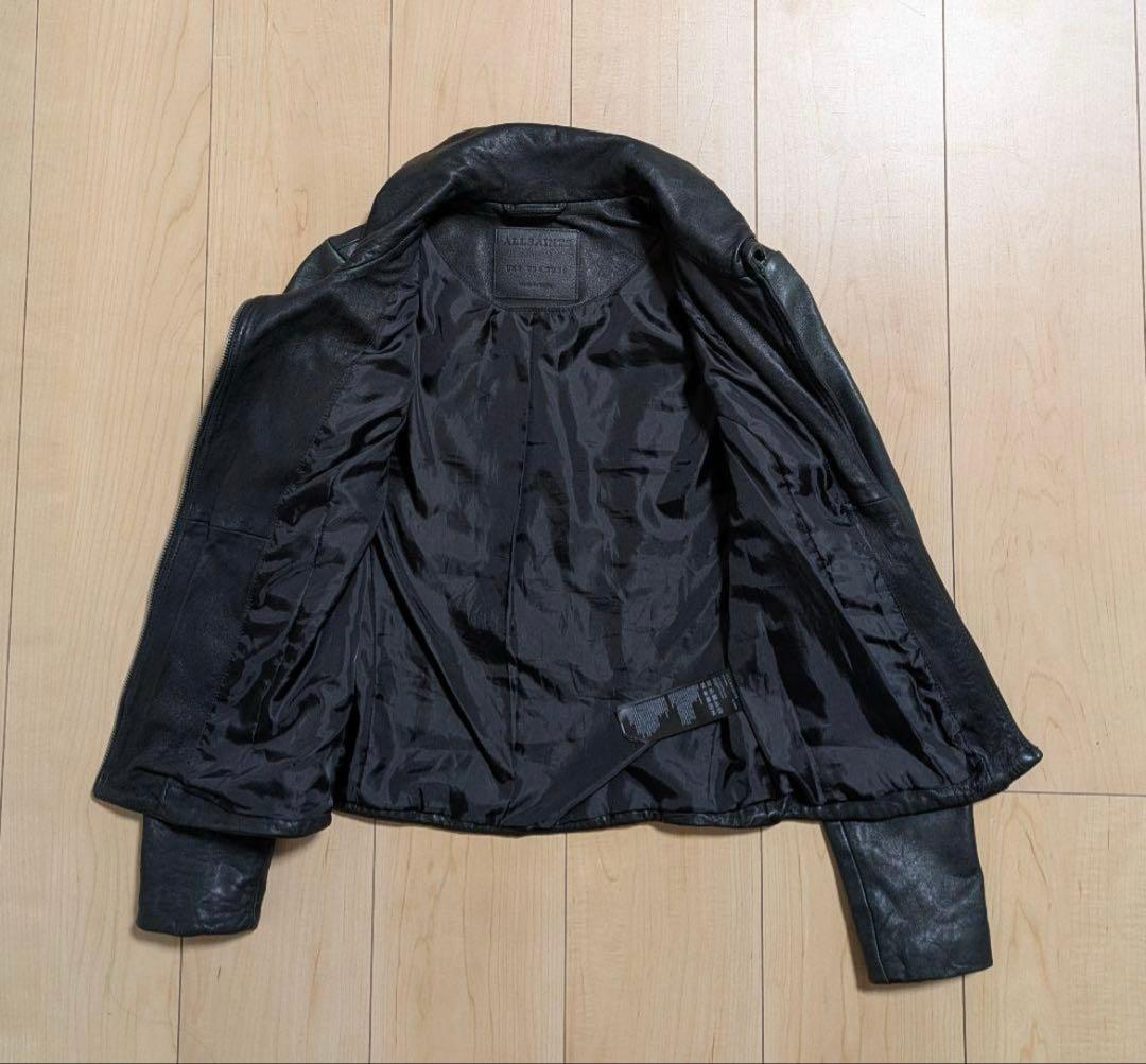 UK8 良品 ALLSAINTS オールセインツ ライダースジャケット 黒
