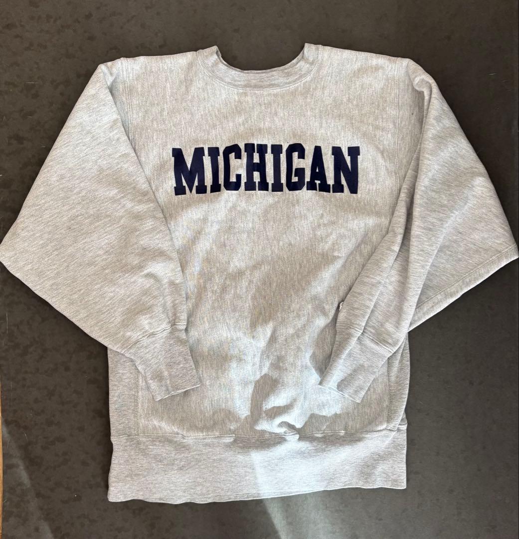 80s Champion リバースウィーブ Michigan グレー Lサイズ