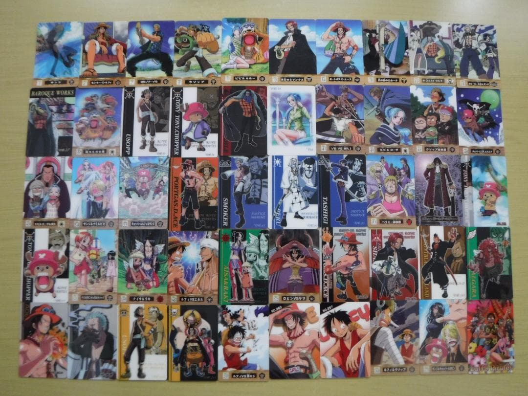 ワンピース　海賊王グミ　カード　50枚セット　ルフィ・ゾロ・サンジ・ナミ・ロビン